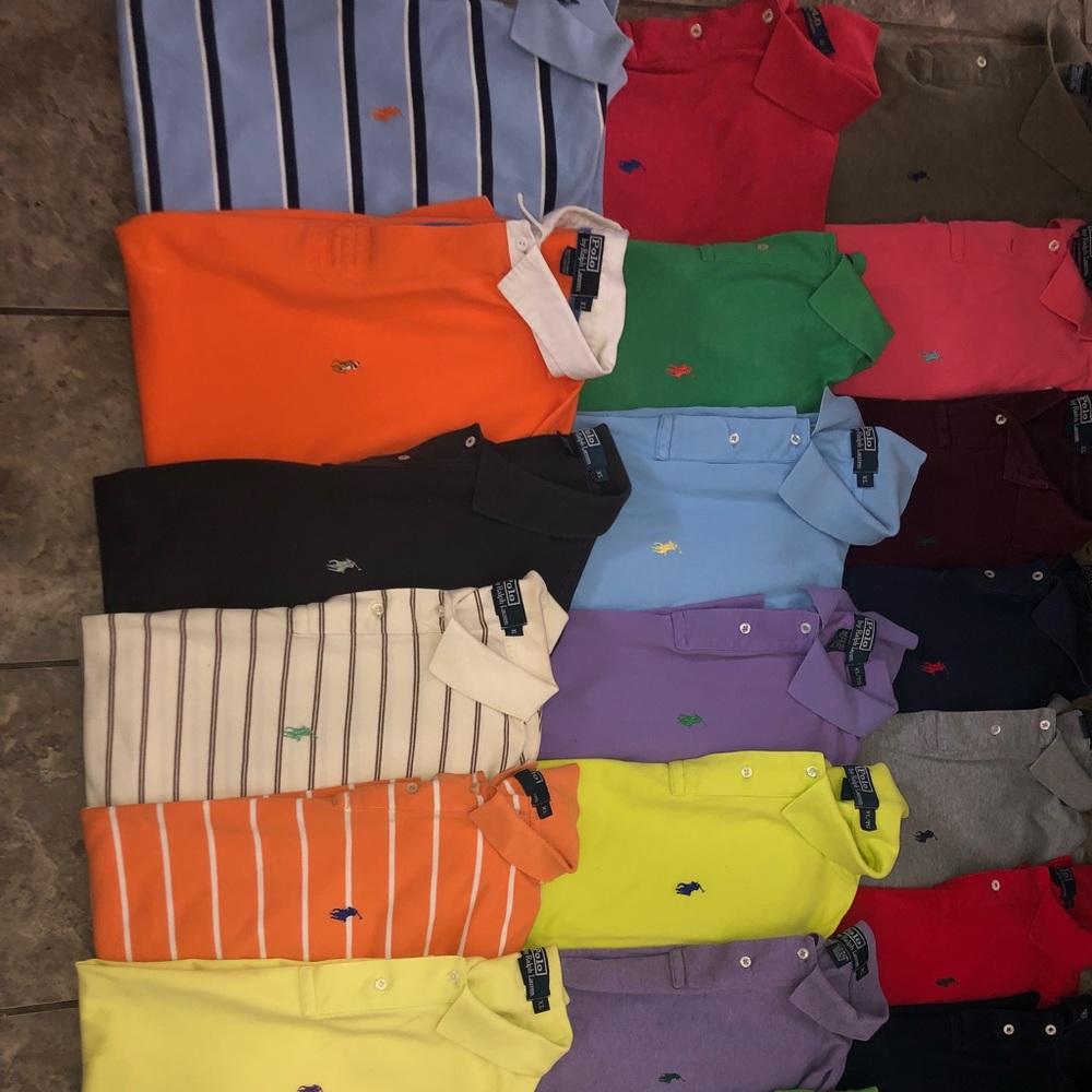 22 Men XL Polo Shirts $360